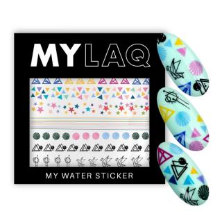 MYLAQ Naklejki Wodne Do Paznokci - My Geometric Sticker