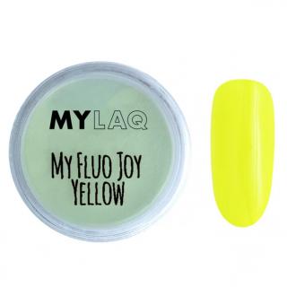 MYLAQ Pyłek Ozdoba Do Paznokci 3 g - My Fluo Joy Yellow