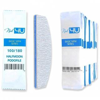 NAIL4U Podofile Pilnik Do Paznokci Basic Mini Łódka 100/180 - 25 szt
