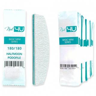 NAIL4U Podofile Pilnik Do Paznokci Basic Mini Łódka 180/180 - 25 szt