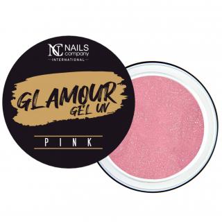 Nails Company Żel Budujący Glamour UV z Drobinkami 50 g - Pink