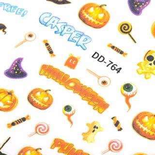 Naklejki Do Paznokci Cienkie Samoprzylepne DD-764 - Halloween