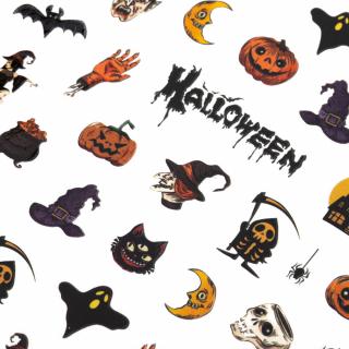 Naklejki Do Paznokci Cienkie Samoprzylepne MS-C207 - Halloween