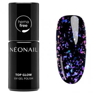 NeoNail Top Hybrydowy Top Glow Violet Aurora Flakes 7,2 ml