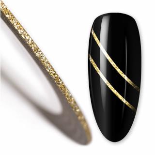 Nitka Tasiemka Do Zdobień Paznokci Nr 10 - Golden Glitter