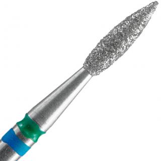 Staleks Frez Diamentowy Płomyk Łezka Duo Niebiesko Zielony 2,1/8 mm FA11BG021/8