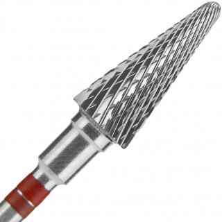 Staleks Frez z Węglika Spiekanego Choinka Stożek Czerwony Dla Leworęcznych 6/14 mm FT73R060/14