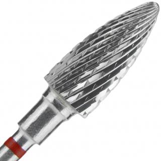 Staleks Frez z Węglika Spiekanego Szyszka Stożek Czerwony 6/14 mm FT110R060/14