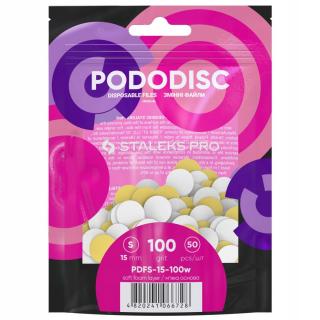 Staleks Pododisc Nakładki Ścierne S 15 mm #100 50 szt - PDFS-15-100W