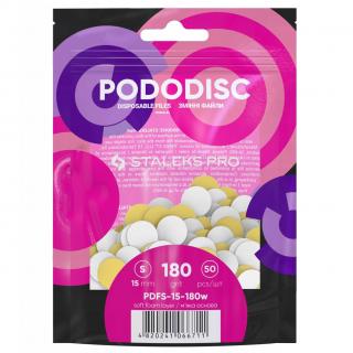 Staleks Pododisc Nakładki Ścierne S 15 mm #180 50 szt - PDFS-15-180W