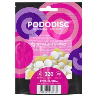 Staleks Pododisc Nakładki Ścierne S 15 mm #320 50 szt - PDFS-15-320W
