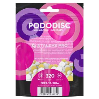 Staleks Pododisc Nakładki Ścierne XS 10 mm #320 50 szt - PDFS-10-320W