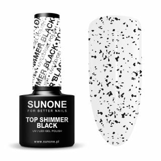 Sunone Lakier Hybrydowy Top Shimmer Black 5 ml