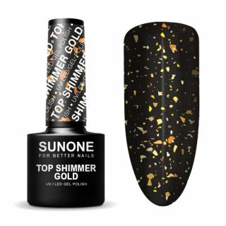 Sunone Lakier Hybrydowy Top Shimmer Gold 5 ml