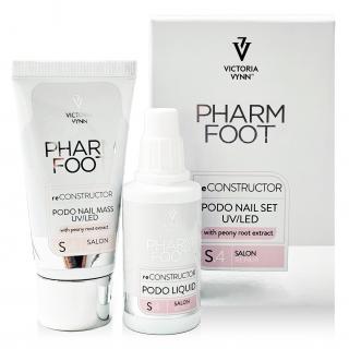 Victoria Vynn Pharm Foot Reconstructor Podo Nail Set Zestaw Do Wypełniania Ubytków Paznokcia 30g/27ml