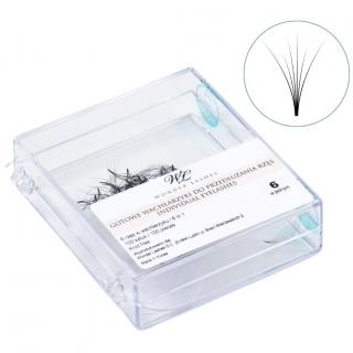 Wonder Lashes Gotowe Wachlarzyki Rzęsy Kępki Czarne 6w1 C 0,08 8 mm