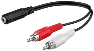 Adapter audio gn. jack 3.5mm - 2x RCA 20cm Goobay