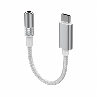 Adapter przejście USB-C na Jack 3,5mm z DAC biały