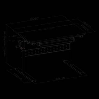 Biurko dziecięce regulowane XD SPE-X102WL 90x60 cm