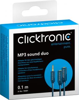 CLICKTRONIC Adapter jack 3,5mm - 2x jack 3,5mm