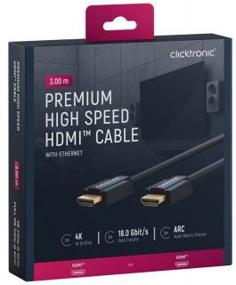 CLICKTRONIC Kabel HDMI 2.0 4K 60Hz 3m