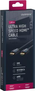 CLICKTRONIC Kabel HDMI 2.1 8K 60Hz 1m