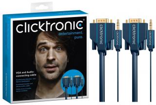 CLICKTRONIC Kabel VGA z Audio Jack 3.5mm 2m