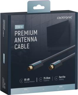 CLICKTRONIC Przyłącze TV IEC kabel antenowy 7.5m