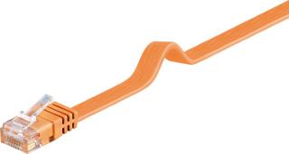 Kabel LAN Patchcord CAT 6 U/UTP PŁASKI orange 1.5m