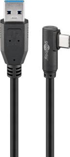 Kabel USB-C - USB 3.2 Gen1 GAM KĄTOWY Goobay 0.5m