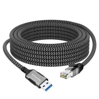 Karta sieciowa USB-A Gigabit, kabel adapter 10m