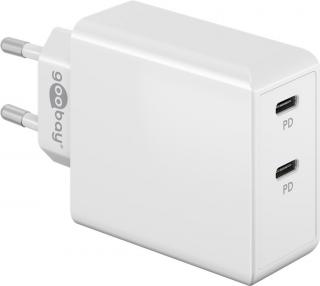 Ładowarka sieciowa 2x USB-C 36W PD Goobay BIAŁA