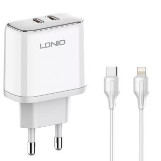 Ładowarka z kablem Licencja Apple MFI 35W 2x USB-C