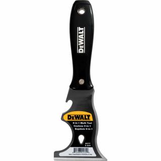 DEWALT Szpachelka wielofunkcyjna narzędzie 9w1 ze stali węglowej z nylonowym uchwytem, elastyczny skrobak do farb 2-200