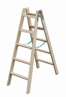 Drabina Drewniana Budowlana Rozstawna 2 x 3 Szczeble