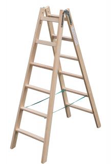 Drabina Drewniana Budowlana Rozstawna 2 x 7 Szczebli