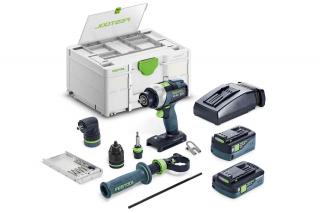 Festool Akumulatorowa wiertarko-wkrętarka QUADRIVE TDC 18/4 5,0/4,0 I-Set - 577612