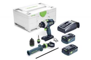 Festool Akumulatorowa wiertarko-wkrętarka udarowa QUADRIVE TPC 18/4 5,0/4,0 I-Plus - 577651