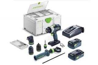 Festool Akumulatorowa wiertarko-wkrętarka udarowa QUADRIVE TPC 18/4 5,0/4,0 I-Set/XL - 577622