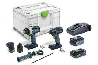 Festool Zestaw wiertarki i zakrętarki TID 18 5,0/4,0-Set TPC 18/4 - 577654
