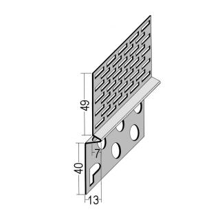 Profil wykańczający aluminiowy do dociepleń pod wentylację dachu do 13mm Protektor 2,50m nr 9224 - Sztuka