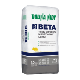 Zaprawa tynkarska BETA tynk gipsowy maszynowy lekki 30 kg - Dolina Nidy