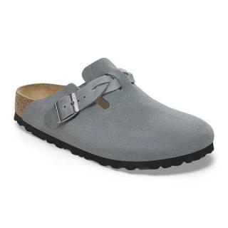 Chodaki Birkenstock Boston Braided basalt gray wąskie 1029086