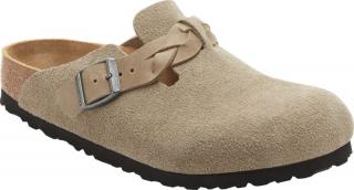 Chodaki Birkenstock Boston Braided taupe wąskie 1026694