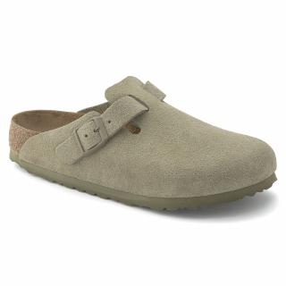 Chodaki Birkenstock Boston soft faded khaki wąskie 1019108