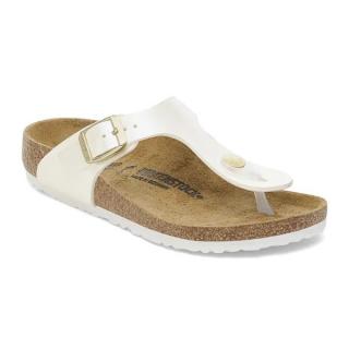 Japonki Birkenstock Gizeh electric metallic pearl wąskie 1029796