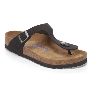 Japonki Birkenstock Gizeh soft black szerokie 1019023
