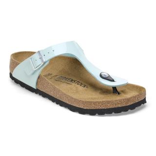 Japonki Birkenstock Gizeh surf green patent szerokie 1026956