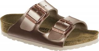 Klapki Birkenstock Arizona electric metallic copper wąskie 1012478