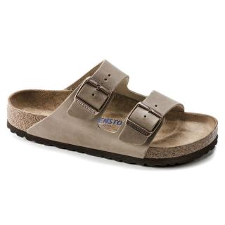 Klapki Birkenstock Arizona soft tabacco brown wąskie 552813